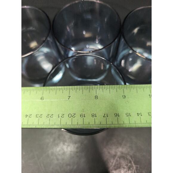 Libbey Ombre Blue Gray Glasses, Set Of 4, Vintage 12 Oz Barware,‎ Old Fashioned - Picture 9 of 9